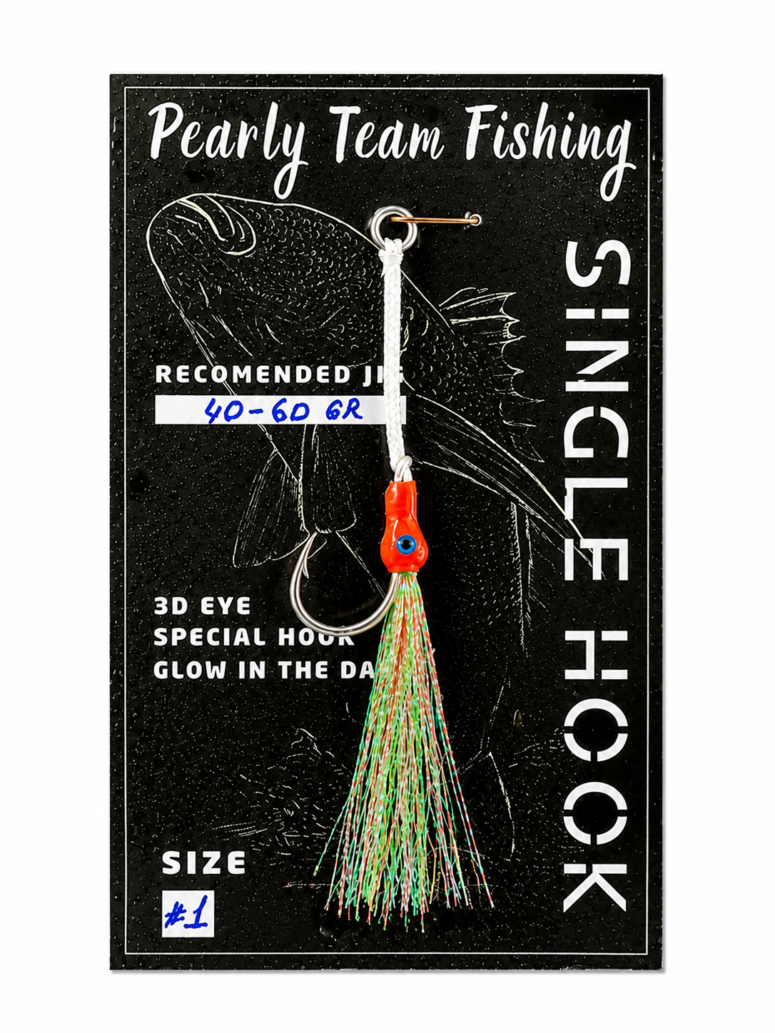 Pearly Team Fishing - SINGLE HOOK ( 40gr - 60gr )