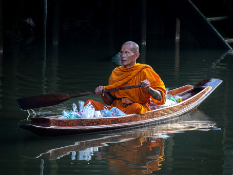 Floating Monks in Ampawa