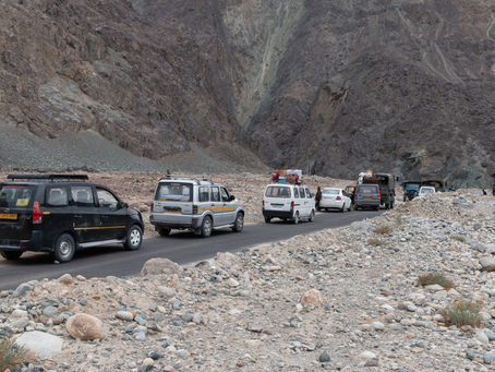 Getting from Pangong Lake to Turtuk: the Landslide Didn't Bring Us Down