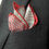 Thumbnail: Double-sided Cranberry and silver pocket square 33