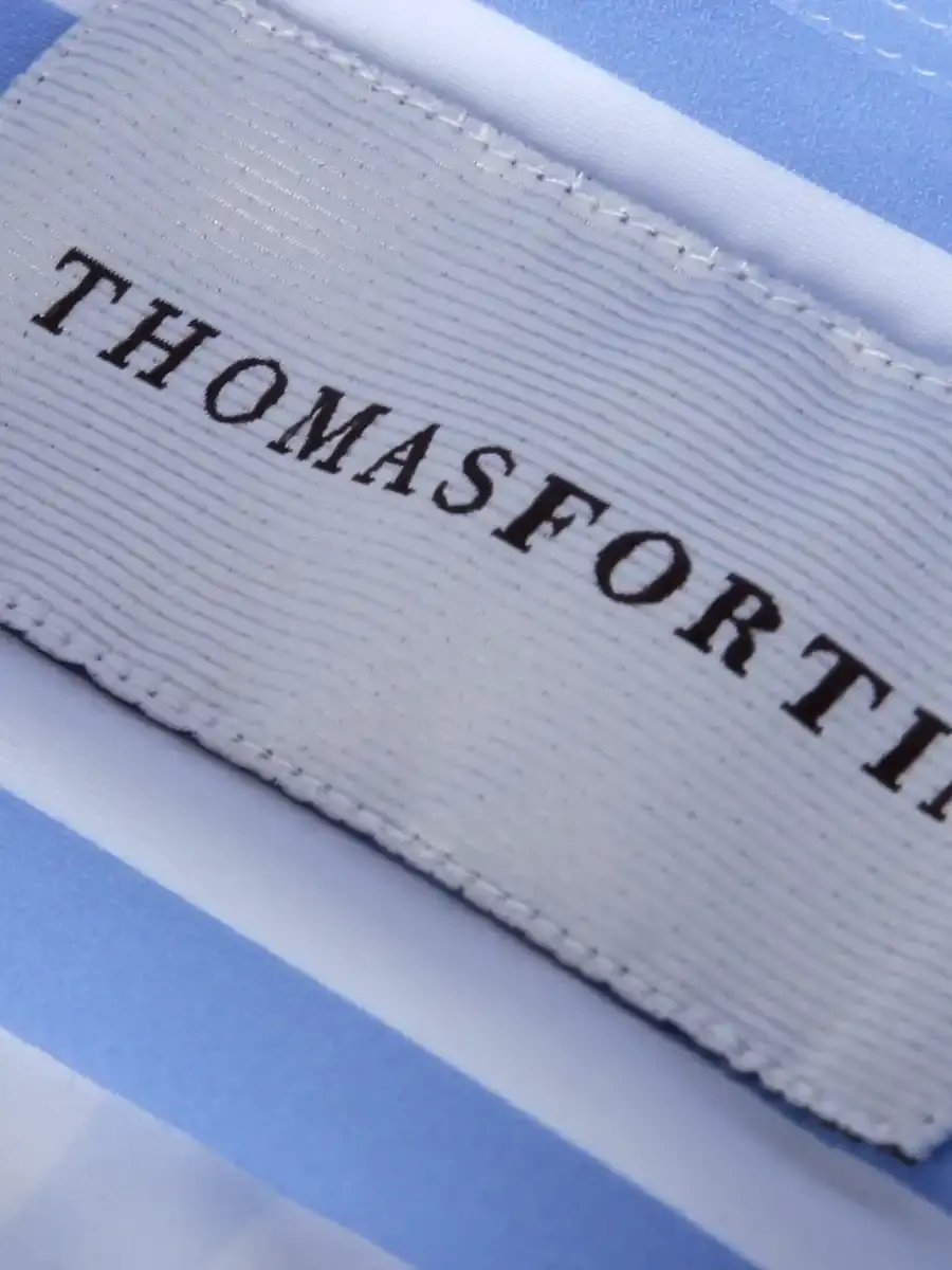 Thumbnail: Blue Stripe Slim Fit Performance Shirt