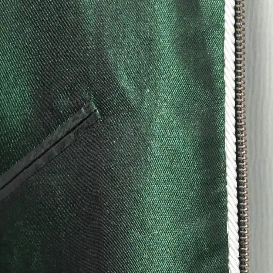 Thumbnail: Green Duotone Silk Boating  Bomber Jacket