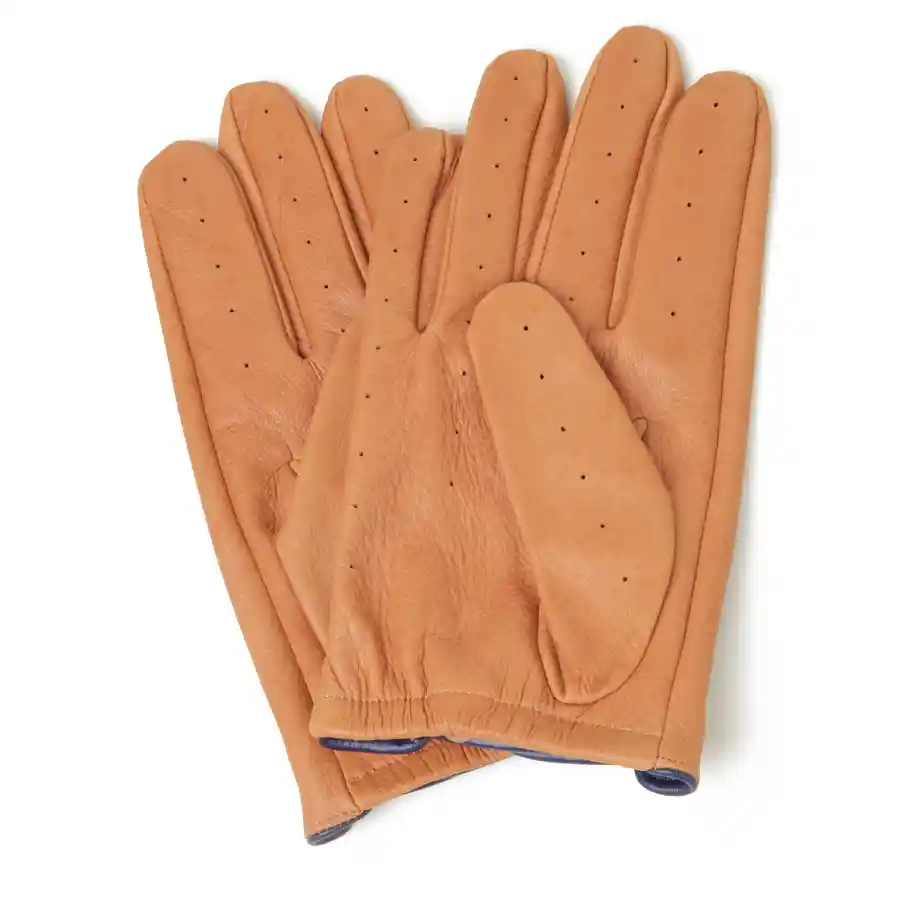 Thumbnail: Deer Skin (interior seams) Tan Driving Gloves