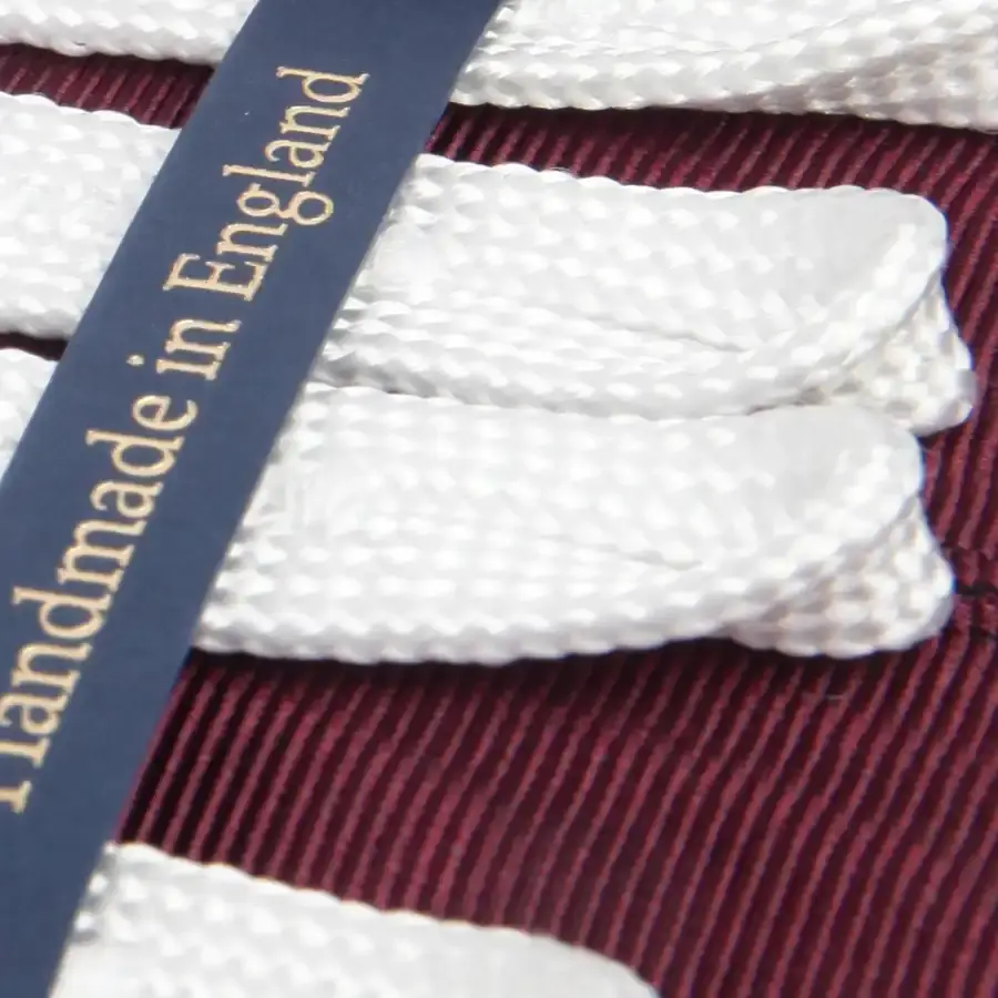 Thumbnail: Wine Braces with White Braided Ends