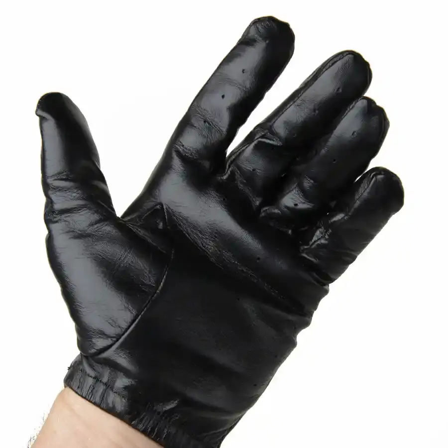 Thumbnail: Black Leather Touch Screen Driving Gloves