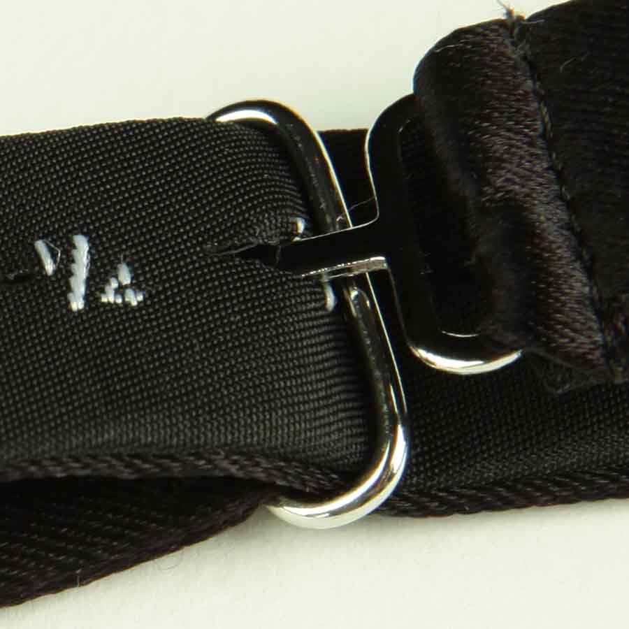Thumbnail: 6cm Handmade Black Bowtie in brick weave silk