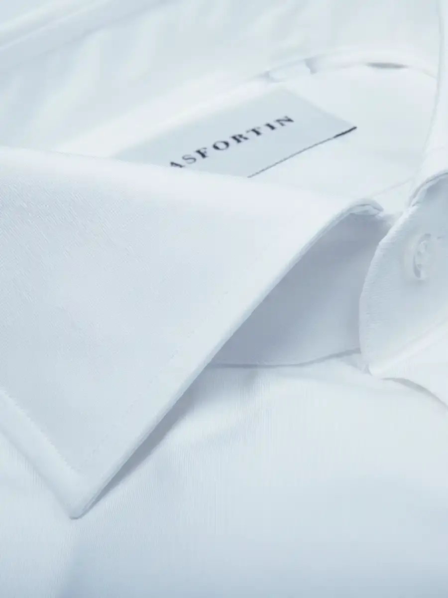 Thumbnail: White Formal Spread Collar Shirt