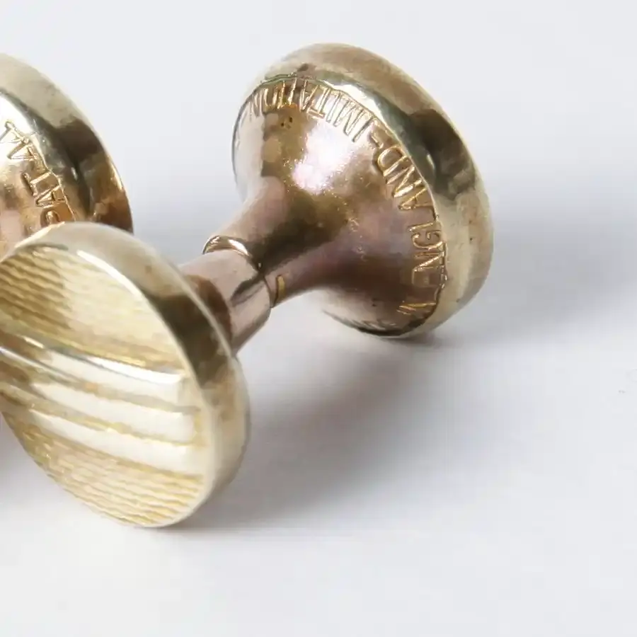Thumbnail: Deco 1930s retractable chain cufflinks