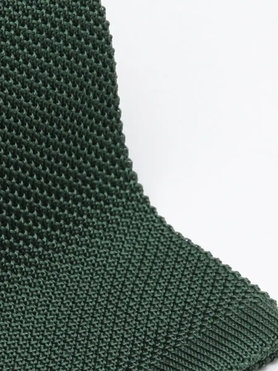 Thumbnail: Forest Green Silk Knitted Tie