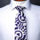 Thumbnail: The Eltham Navy and White Deco Silk Tie