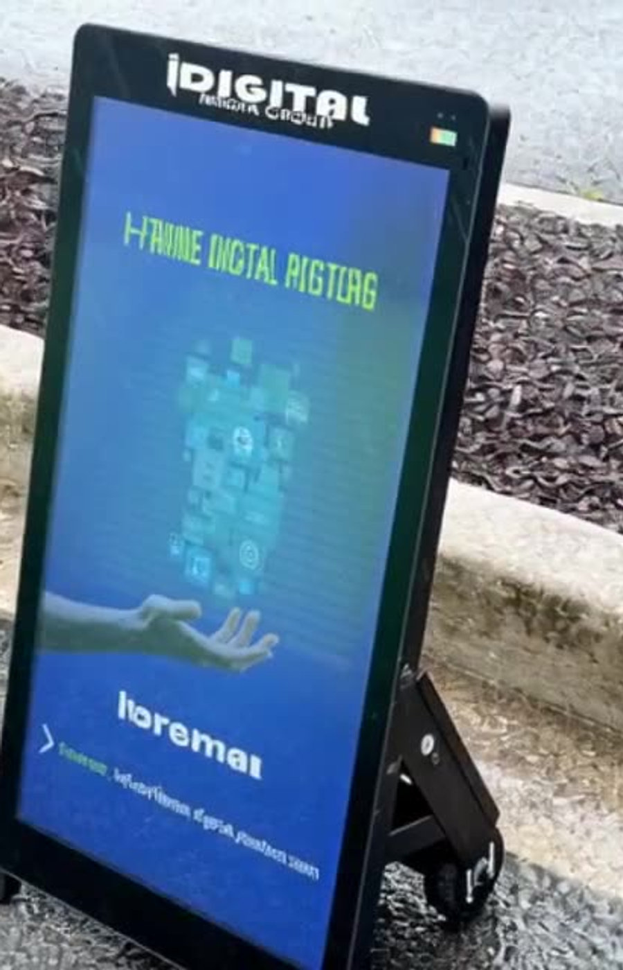 iDigital i-Frame poster at the curb