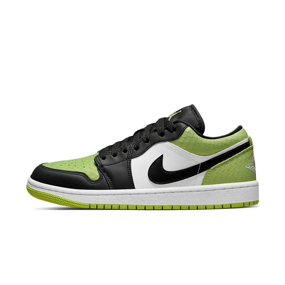 Air Jordan 1 Low 'Vivid Green Snakeskin'