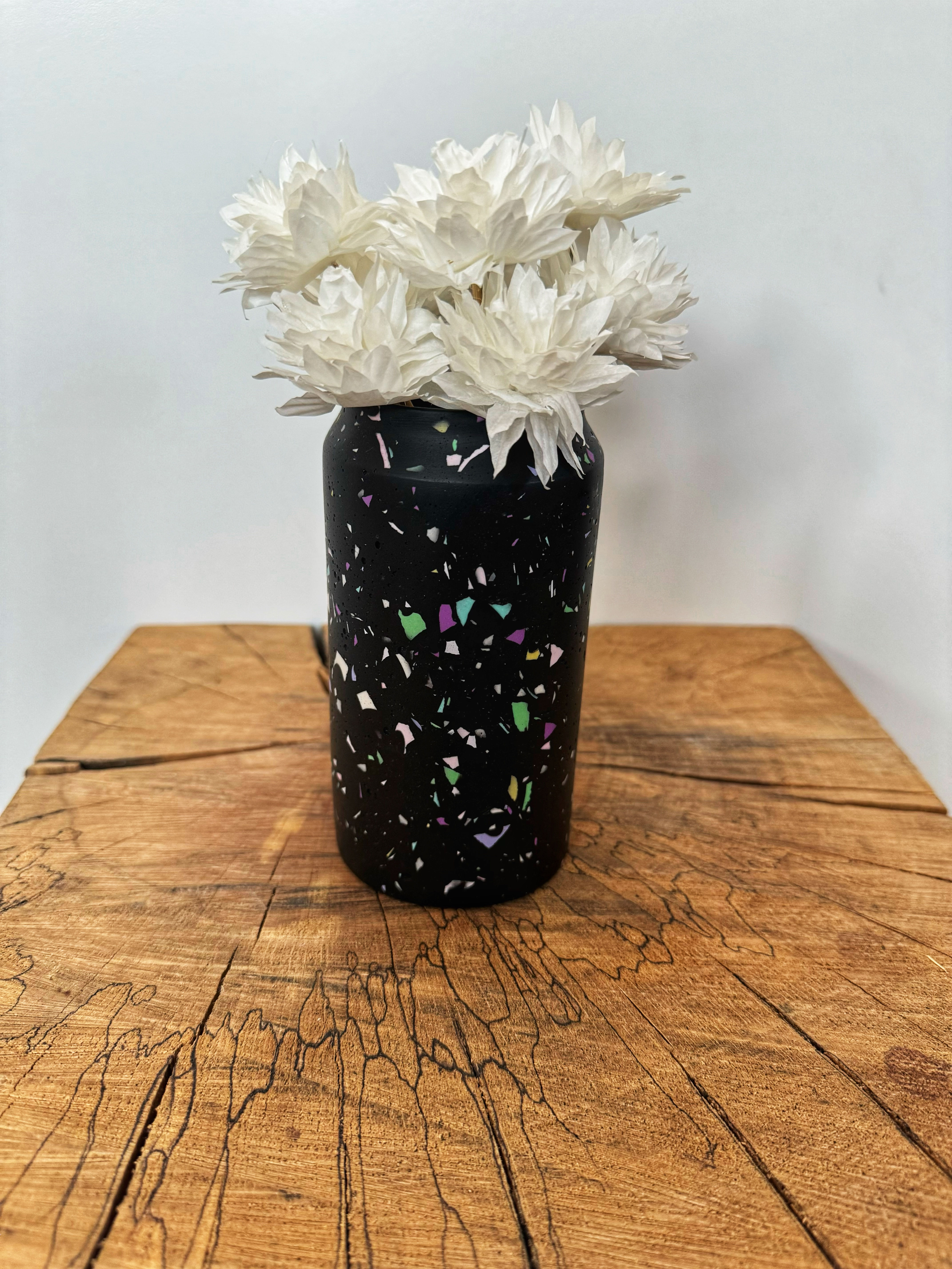 Vase Noir Terrazzo Multi Pastel