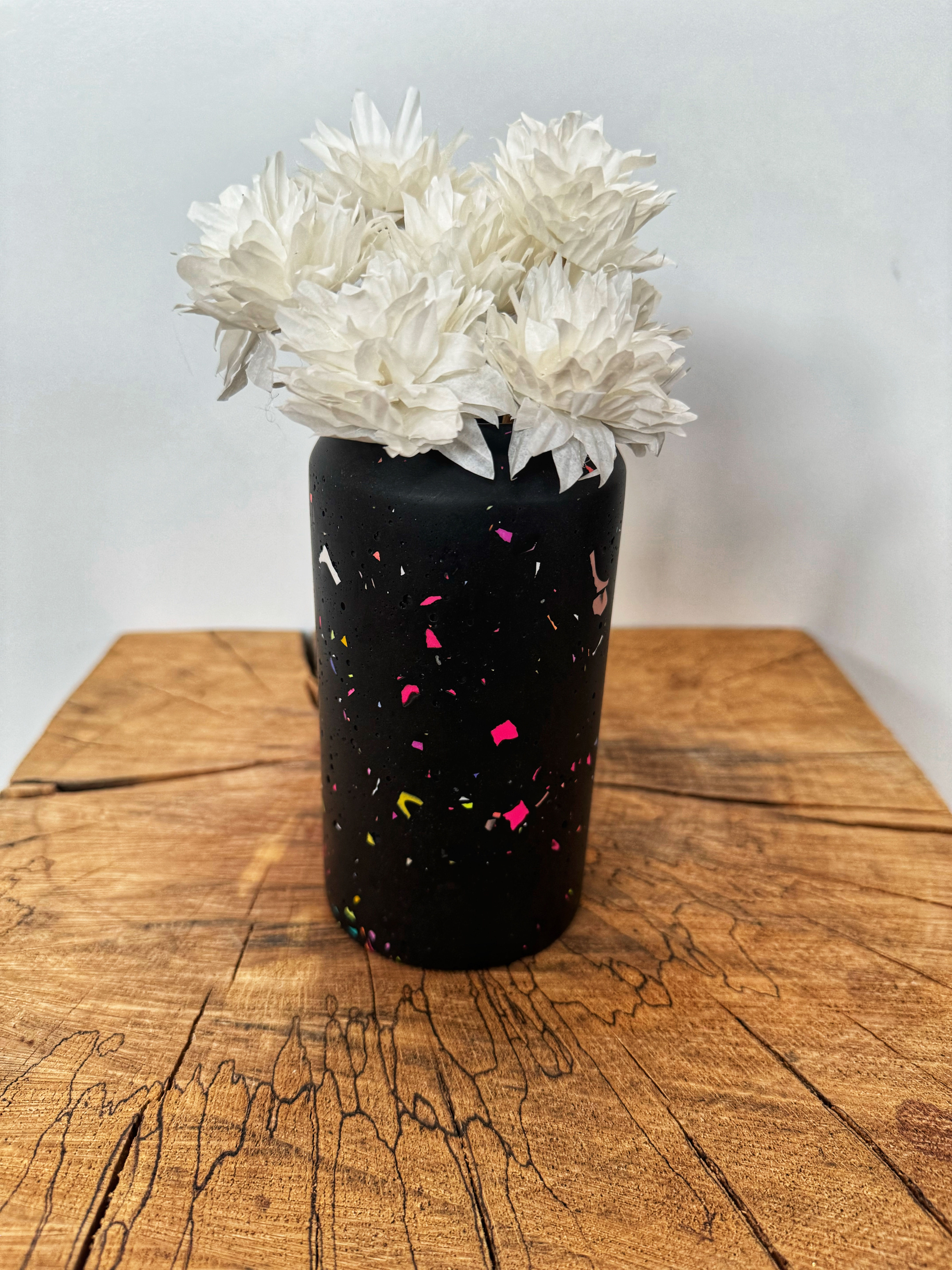 Vase Noir Terrazzo Multi Fluo