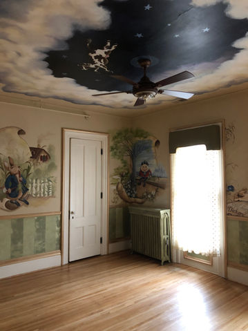 Bedroom before being repainted 