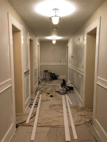 Hallway before wallpaper