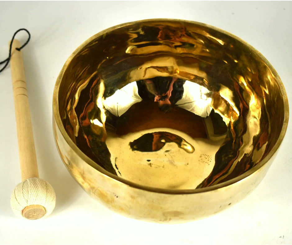 Klangschale Solarplexus - poliert 1216 gr. 19 cm Klangmassage u. Meditation - Video