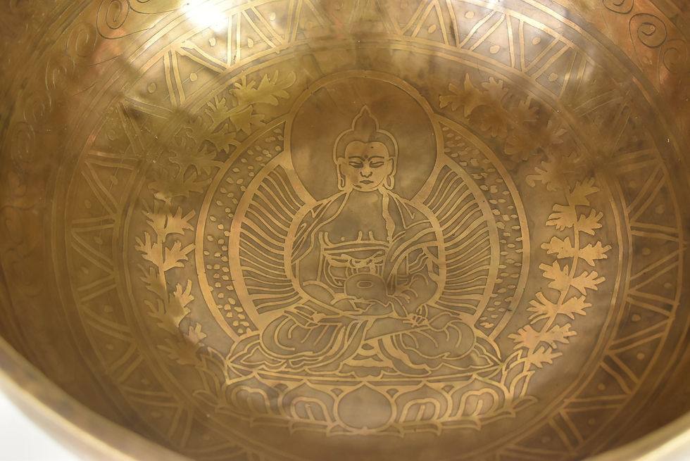 Miniaturbild: Klangschale Gravur - Buddha - 2961 gr. 31 cm - Beckenschale Klangmassage