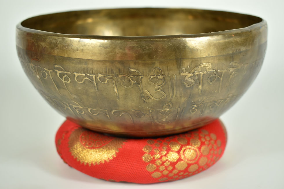 Miniaturbild: Klangschale Gravur - Buddha Meditation -  1285 gr. 21 cm - Handarbeit