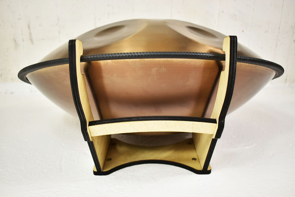 Thumbnail: Handpan - Wandhalterung im Set - kleines Modell - Holz/natur - Klarlack finish