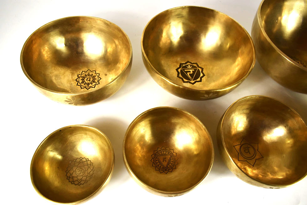 Miniaturbild: Klangschalen 7er Chakra Set - antik Style 6,3 kg Klangmassage Therapie