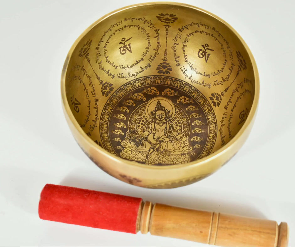 Klangschale Herz - 600 gr. 15 cm - Lasergravur - Jambhala - Meditation - Video/MP3