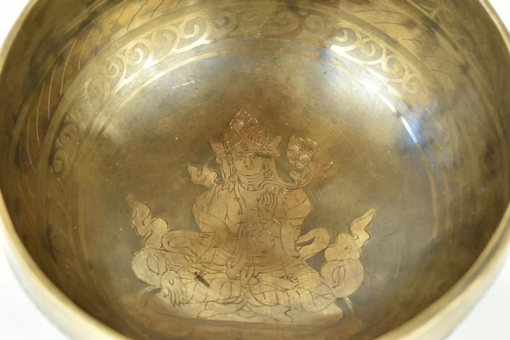 Thumbnail: Klangschale Buddha - 944 gr. 18 cm - Herz/Solarplexus - Klangmassage Meditation