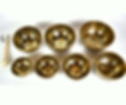 Klangschalen 7er Set - 4,3 kg Lasergravur - Meditation u. Klangmassage/Therapie - Video/MP3