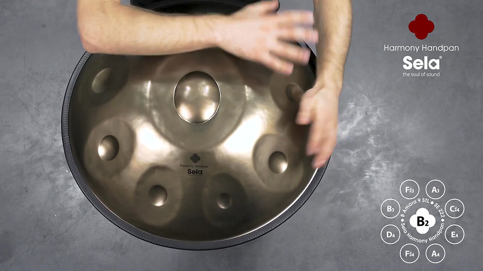 SELA SE 222 Unity Handpan B2 Amara - 440 Hz - 9 Noten + Tasche - Video