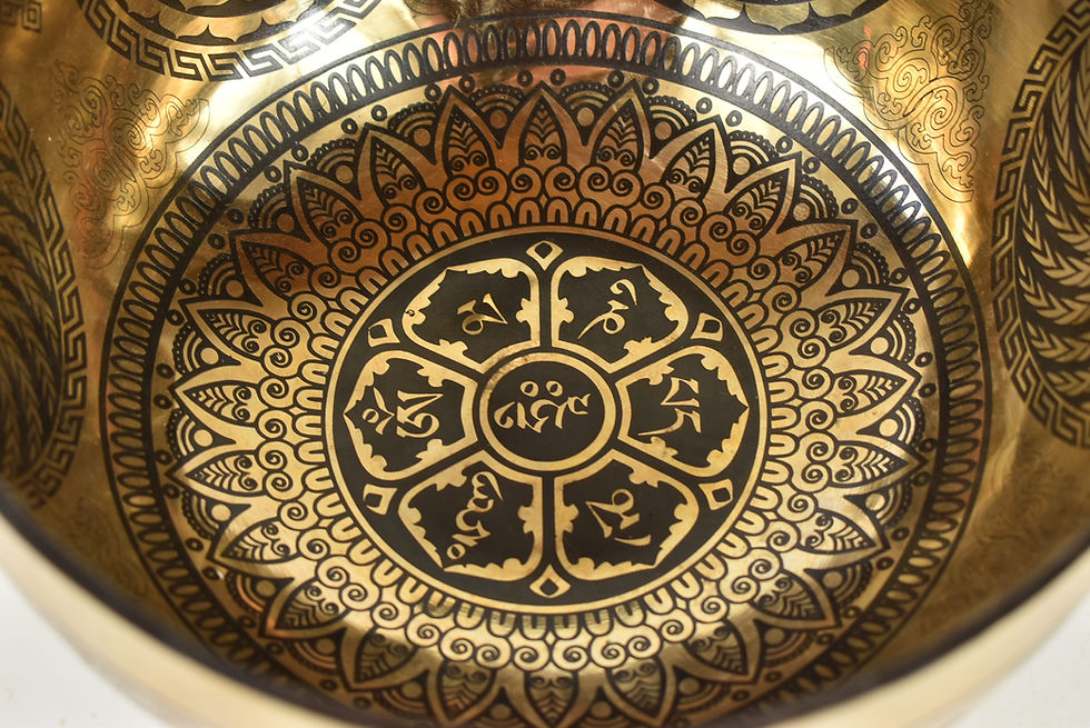 Miniaturbild: Klangschale - 7 Chakren Mandala - 1316 gr. 21 cm Meditation Klangmassage