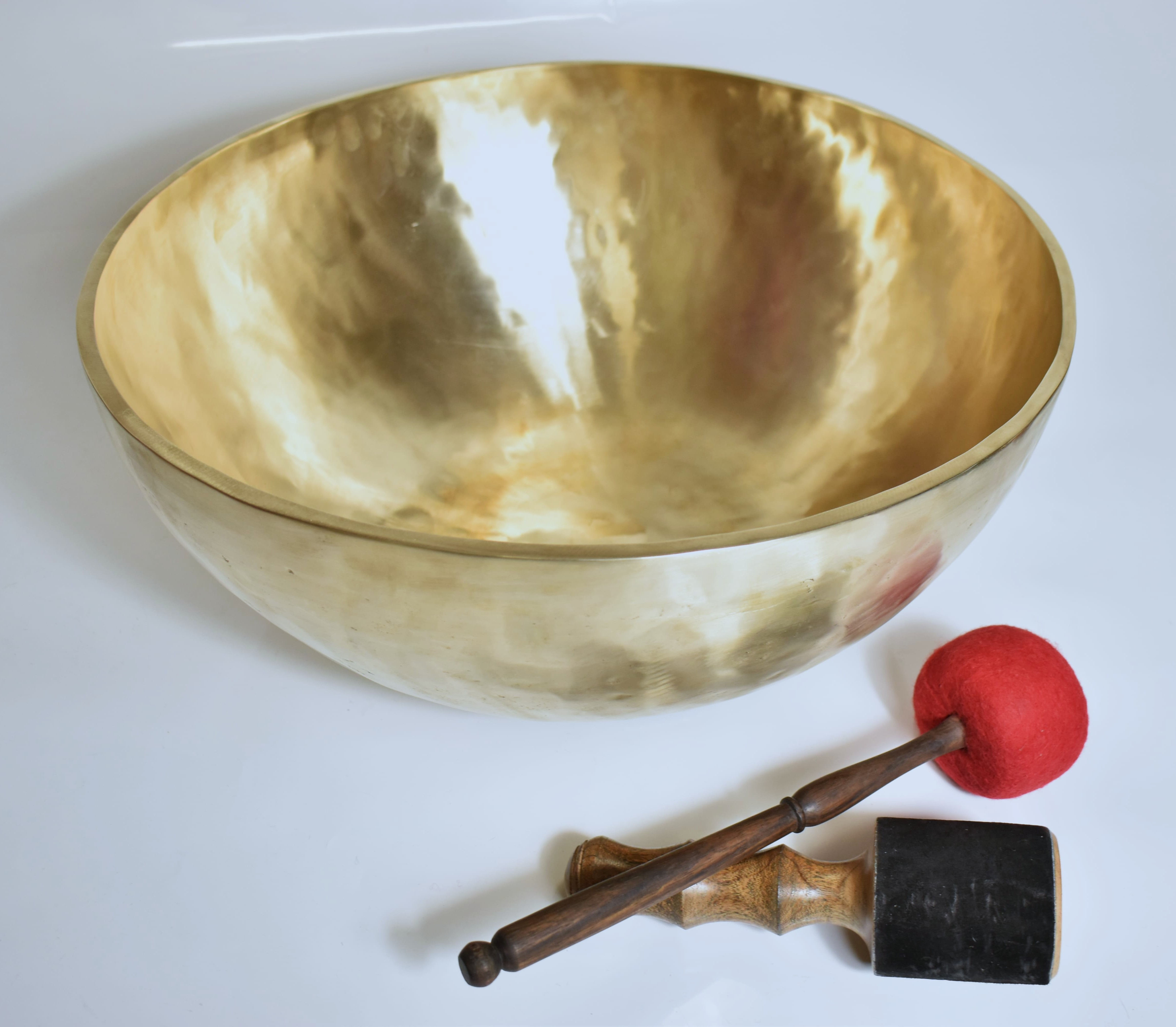 Fußklangschale -  matt - 10,8 kg ca. 52 cm - Klangmassage Therapie Meditation - Video/MP3