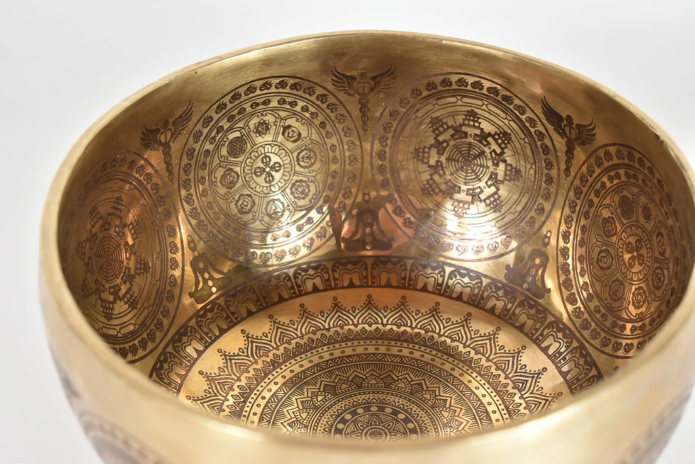Thumbnail: Klangschale Universalschale - Lasergravur - Mandala - 890 gr. 17 cm - Meditation