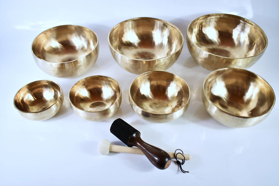 Thumbnail: Klangschalen 7er Chakra Set 7,5 kg - matt - Klangmassage/Meditation/Therapie