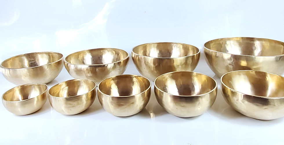 Thumbnail: Klangschalen 9er Chakra Set 12,6 kg - matt - Klangmassage Meditation Therapie