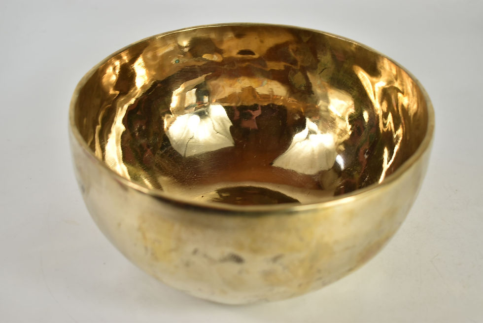 Thumbnail: Klangschale Solarplexus/Bauch poliert 1267 gr. 20 cm Klangmassage