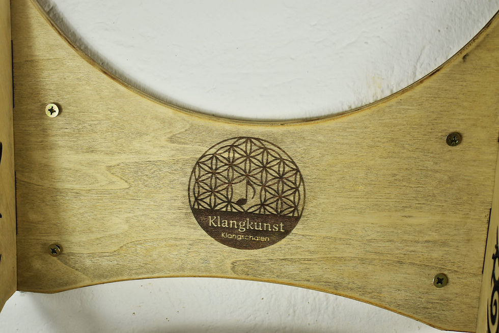 Thumbnail: Handpan - Wandhalterung Komplettset - gr. Modell - Holz/natur - Tribal