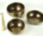 Klangschalen 3er Set - 2,4kg - antik Style - Klangmassage Therapie - Video