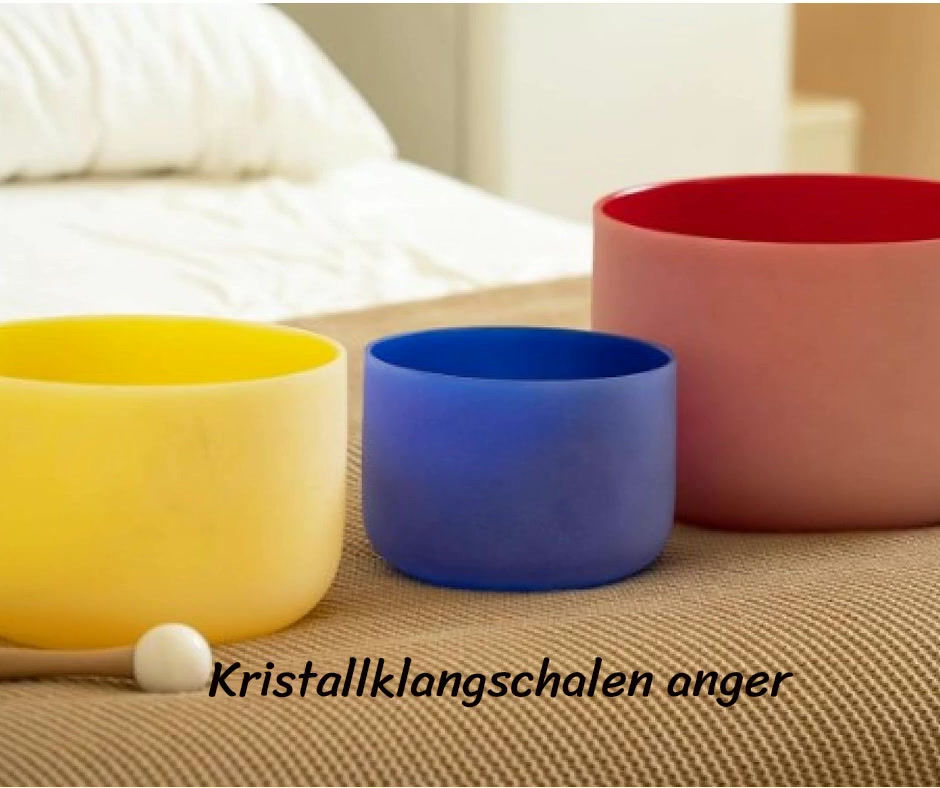 Kristallklangschalen farbig 7er Set Quarz-Kristall 432 Hz - Chakra Set - Klangmassage Klangtherapie Meditation Yoga - Video