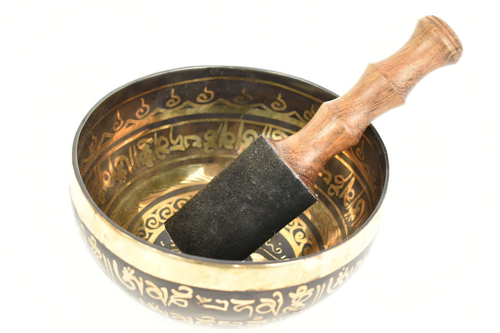 Thumbnail: Klangschale - Doppel Dorje - Motiv - 945 gr. 18 cm