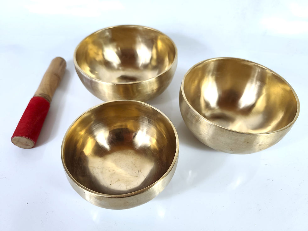 Miniaturbild: Klangschalen 3er Set 1363 gr. - Meditation und Klangtherapie - matt