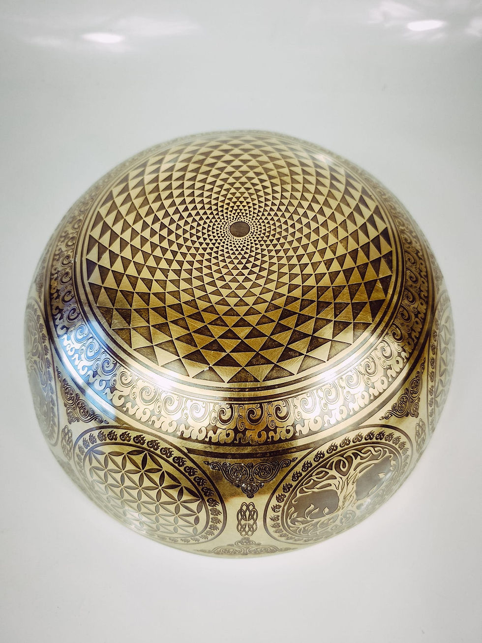 Thumbnail: Klangschale Becken - Torus Yantra - 2316 gr. 29 cm Klangmassage Therapie