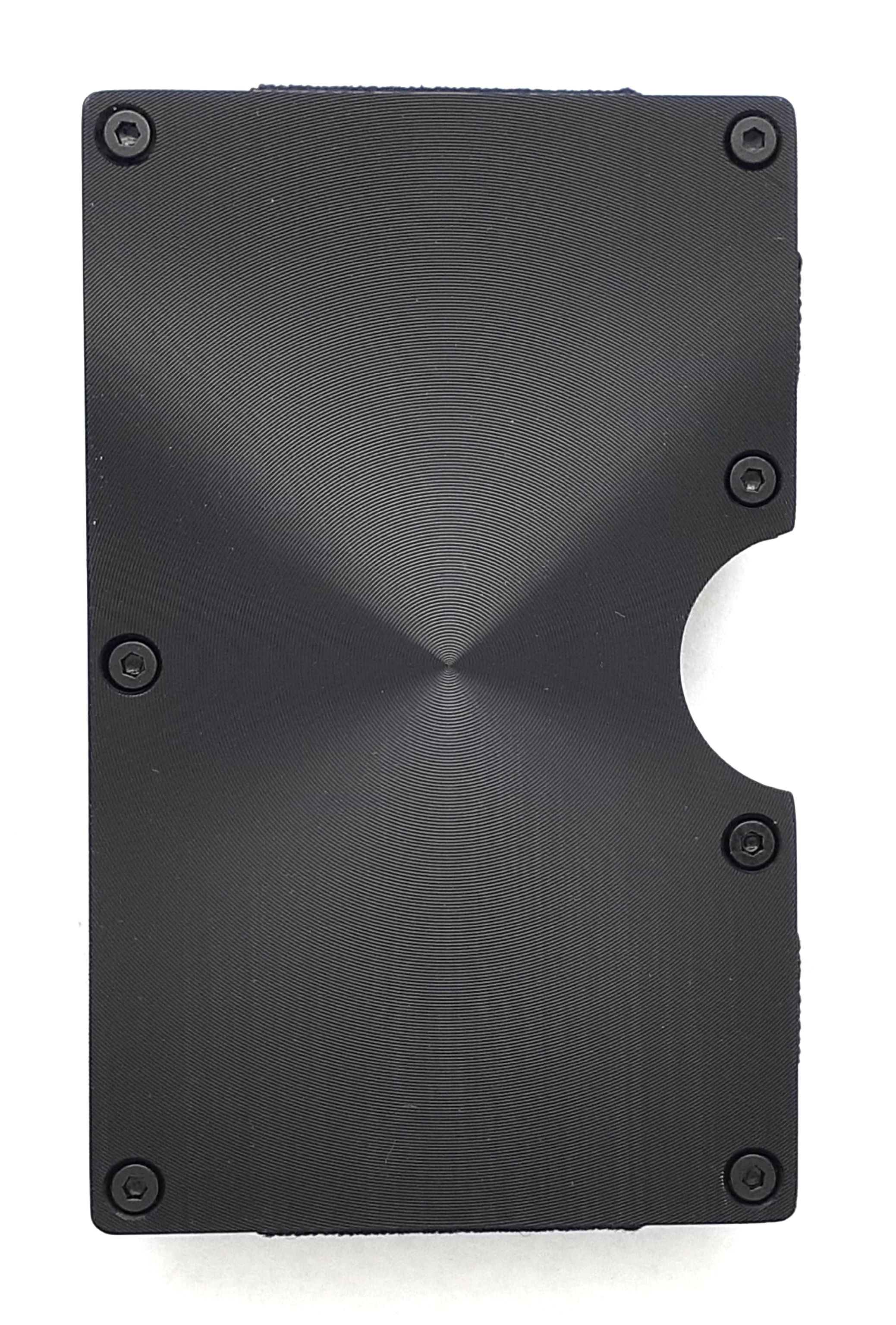 Minimalist RFID Wallet Black Grain - customize engraving