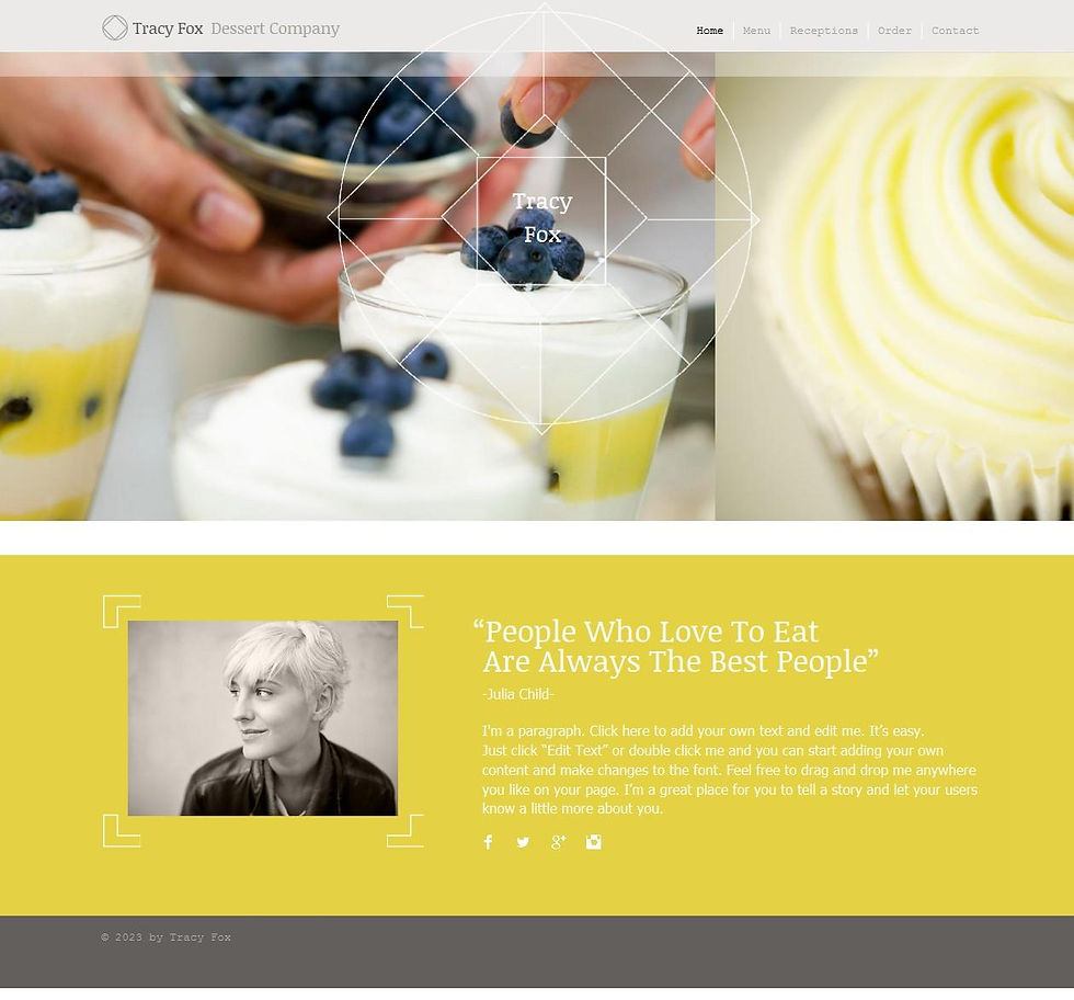 Dessert Restaurant Website