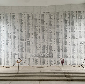 Wall of names on the Arizona Memorial