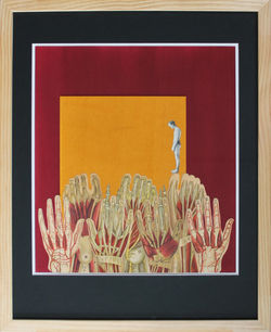 Cliffhanger (2019) framed 40x50 cm