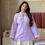 Thumbnail: Lilac Cotton 2 In 1 Jacket Kurti