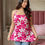 Thumbnail: Pink Cotton Halter Neck Short Kurti