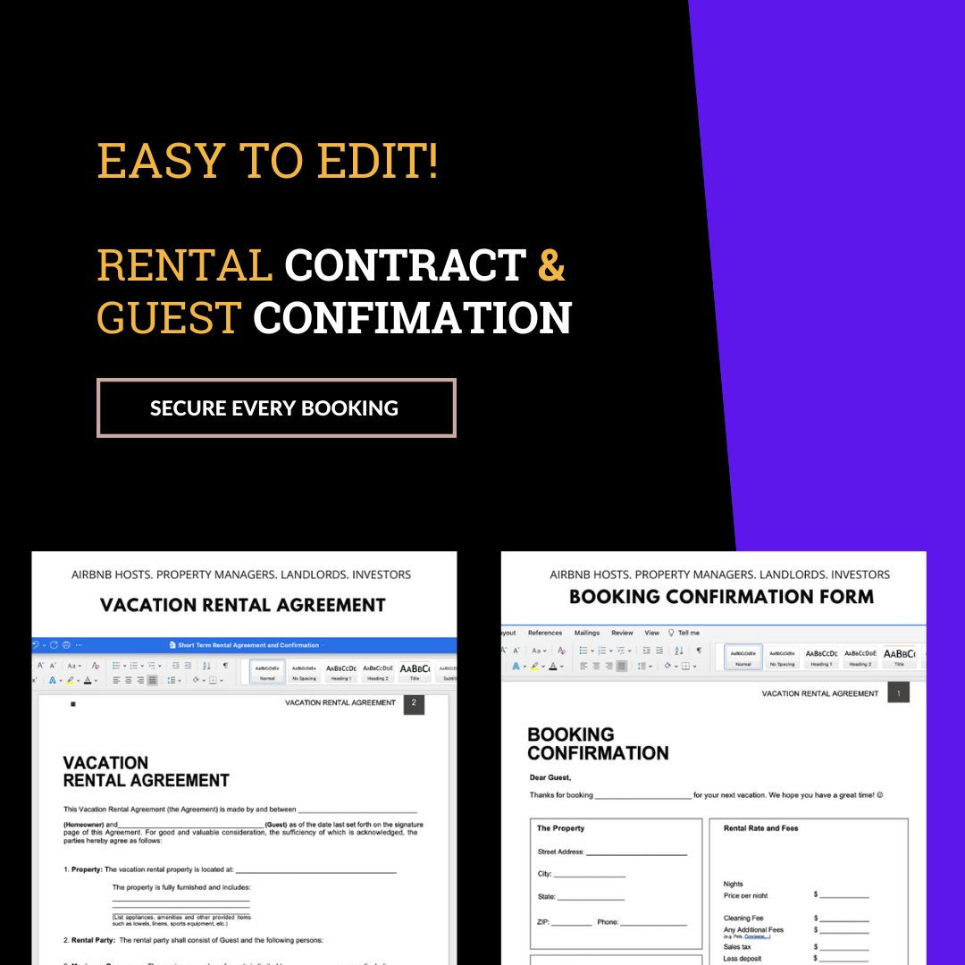 Vacation Rental Agreement + Guest Confirmation Form