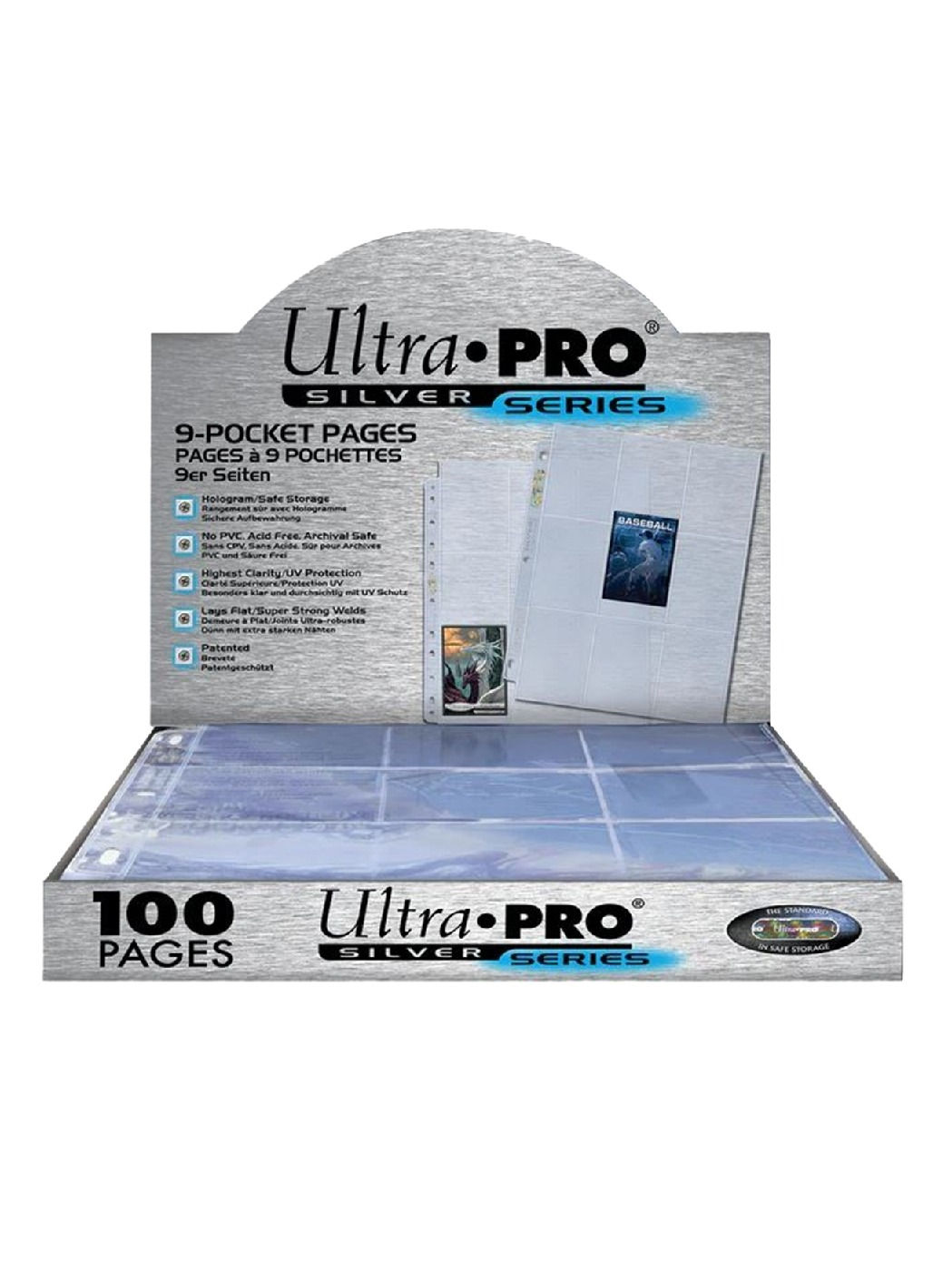 Ultra Pro - Lot 100 feuilles de classeur : Silver