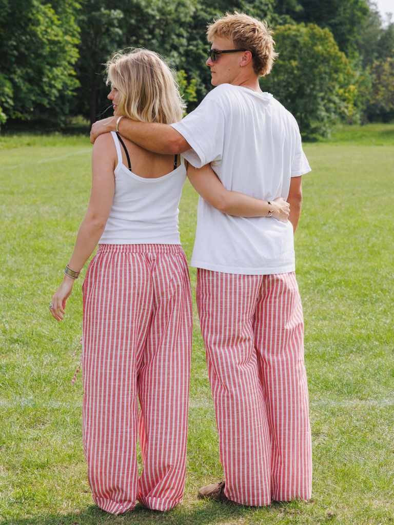 Thumbnail: Handloom Trousers - Red Stripe